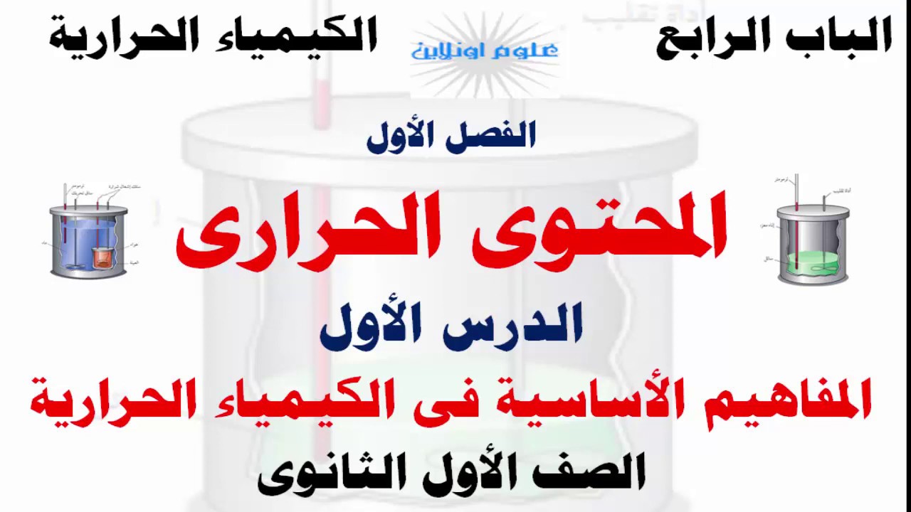 نتيجة بحث الصور عن شرح درس المحتوي الحراري للصف الاول الثانوي الترم الثاني
