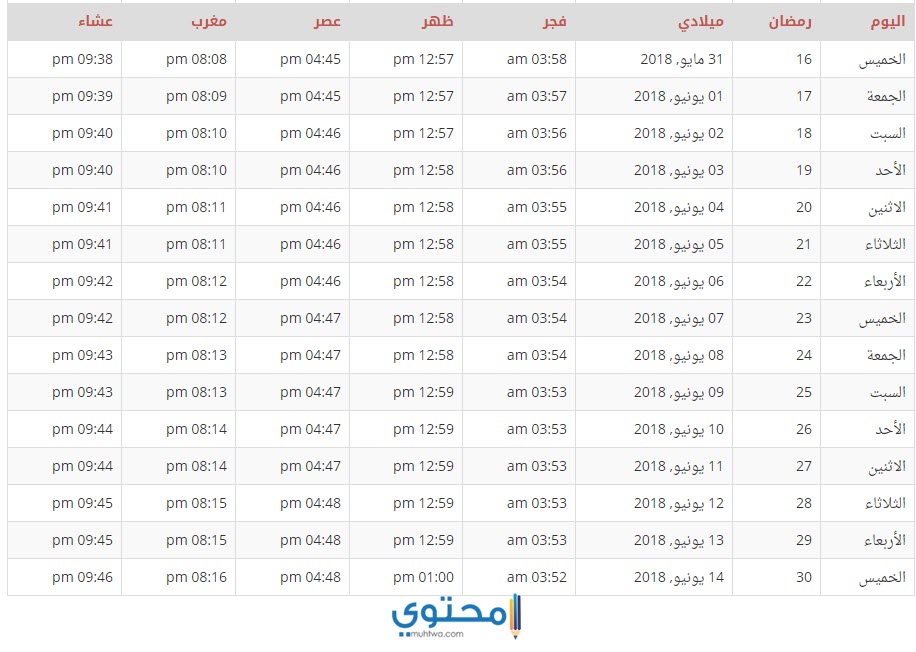 امساكية الجزائر 2020 امساكية الجزائر 2020