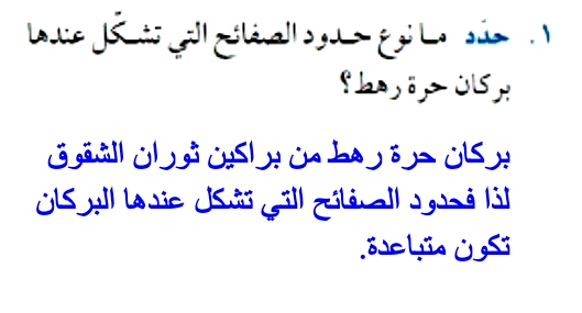 على اي نوع من حدود الصفائح يحدث نشاط بركاني مصاحب لحفر الانهدام
