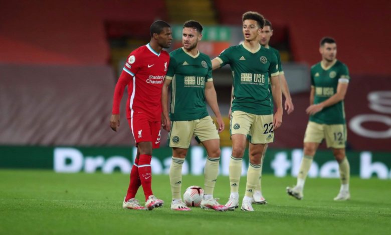 ليفربول يتعادل إيجابيًا مع شيفيلد في الشوط الأول