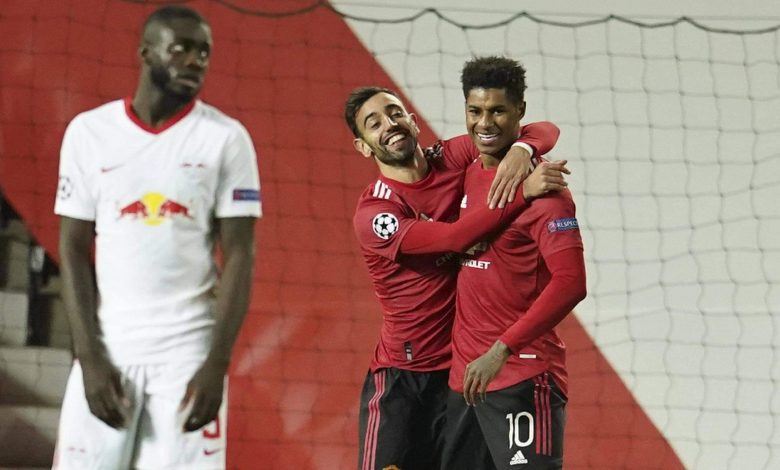 هاتريك راشفورد يقود مانشستر يونايتد لسحق لايبزيغ