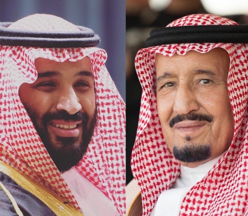 صور الملك سلمان ومحمد بن سلمان