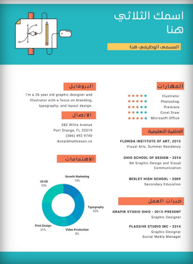 قوالب سيرة ذاتية مجانية