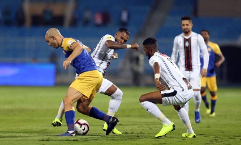 لفتة طيبة من شراحيلي خلال الاحتفال بهدفه في مرمى النصر.. فيديو