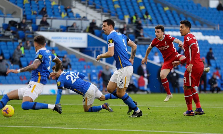 ليفربول يتعثر بتعادل قاتل أمام برايتون