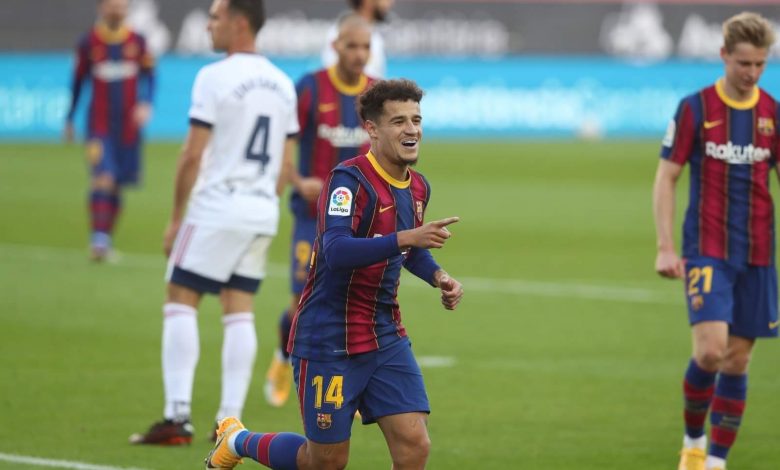 كوتينيو: أبذل قصارى جهدي للعودة لأفضل مستوى لي لمساعدة برشلونة