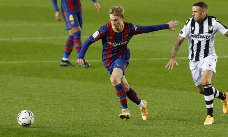 دي يونغ: عانيّنا كثيرًا أمام ليفانتي لكننا كنا بحاجة لهذا الانتصار