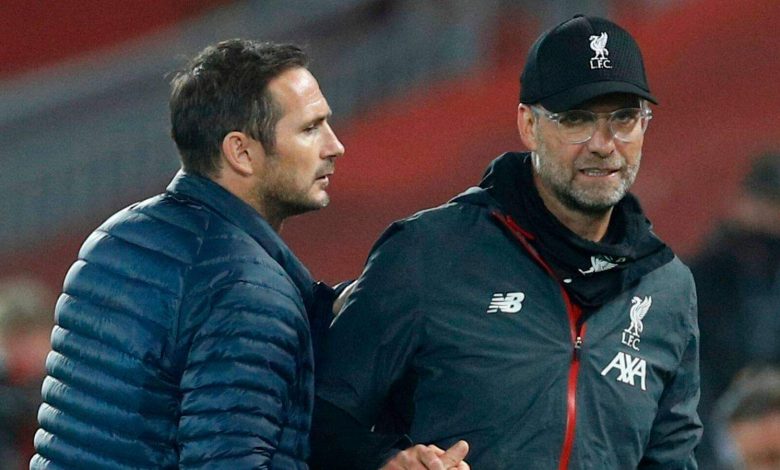 ورد لامبارد على كلوب وليفربول وسيتي هما المرشحان المفضلان في الدوري الإنجليزي وليس تشيلسي. ورد لامبارد على كلوب وليفربول وسيتي المرشحان المفضلان في الدوري الإنجليزي وليس تشيلسي.