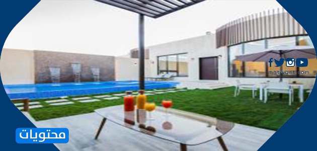 خطة استراحة صغيرة مع حمام سباحة