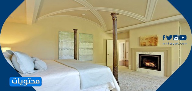 ديكور كلاسيكي من الجص في غرفة النوم