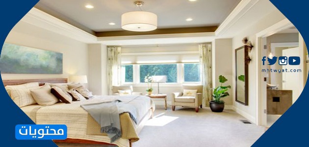 ديكور كلاسيكي من الجص في غرفة النوم
