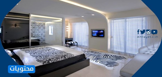 ديكور كلاسيكي من الجص في غرفة النوم