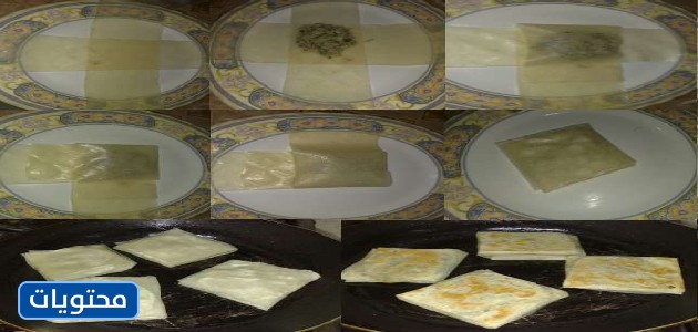 كيفية لف المطباق المربع بالصور