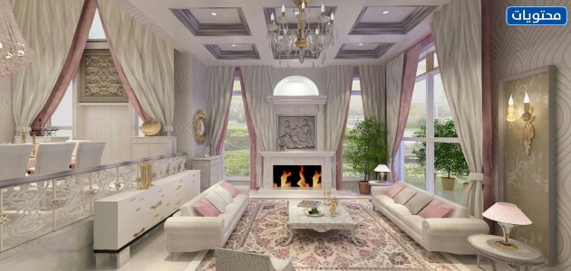 ديكورات مجالس نسائية سعودية خليجية حديثة فاخرة