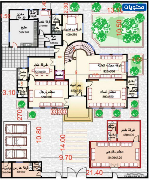 صور خطة الفيلا الحديثة