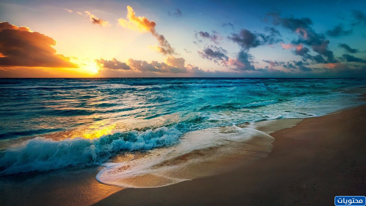المناظر البحرية عند غروب الشمس