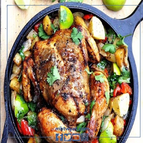 الدجاج المشوي بالوصفة المكسيكية