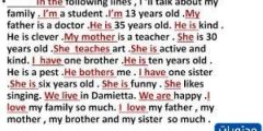 تعبير عن العائلة بالانجليزي سهل مع الترجمة